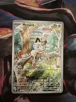 Pokemon TCG Meowth 106/094 Full Art Illustration Rare Holo Phantasmal Flame EN - Image 1