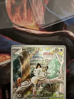 Pokemon TCG Meowth 106/094 Full Art Illustration Rare Holo Phantasmal Flame EN - Image 2