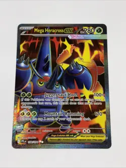 Mega Heracross Ex 108/094 ME02: Phantasmal Flames Ultra Rare Pokemon Card NM - Image 1