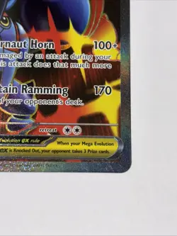 Mega Heracross Ex 108/094 ME02: Phantasmal Flames Ultra Rare Pokemon Card NM - Image 4