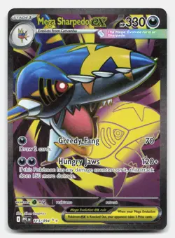 Mega Sharpedo ex 113/094 Ultra Rare Phantasmal Flames Pokemon Holo NM - Image 1