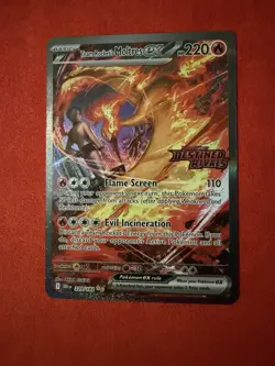 Team Rocket’s Moltres EX 229/182 Destined Rivals Stamped Near Mint Pokemon TCG - Image 1