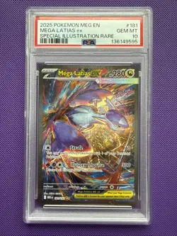 Pokemon 2025 Mega Latias ex 181/132 SIR Mega Evolution GEM MINT PSA 10 - Image 1