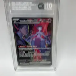 Pokemon Team Rocket's Mewtwo ex Destined Rivals SIR 231 TAG 10 Gem Mint - Image 2