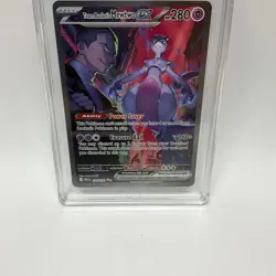 Pokemon Team Rocket's Mewtwo ex Destined Rivals SIR 231 TAG 10 Gem Mint - Image 3