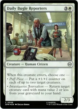 Daily Bugle Reporters (Foil) - 0006 - Marvel's Spider-Man - MTG - Ships Now - Image 1