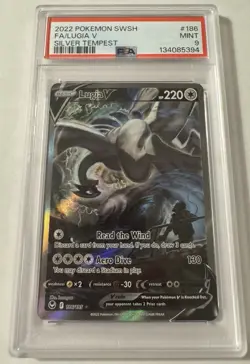 Pokemon TCG Lugia V Alt Full Art Holo Silver Tempest 186/195 (2022) PSA 9 - Image 1