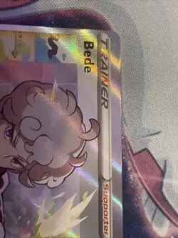 MISCUT ERROR Pokemon TCG Bede Sword & Shield Holo Full Art Card 199/202 - Image 4