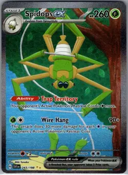Spidops ex - 243/198 SIR SV01: Scarlet & Violet Base Set - Pokemon Card - NM - Image 1
