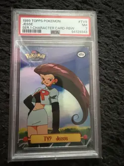 1999 Topps Pokemon TV Rainbow Foil Jessie & James PSA 7 Team Rocket Slab Lot - Image 5