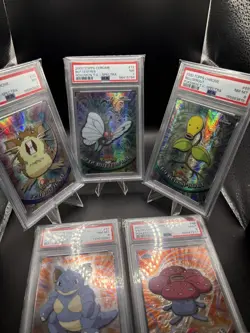 Pokemon PSA Slab Lot 5 Topps - 3 chrome spectra, 1 foil, 1 chrome base - Image 1