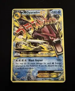 Pokemon TCG M Gyarados EX 27/122 Breakpoint Holo Mega EX Ultra Rare 240 HP - Image 1