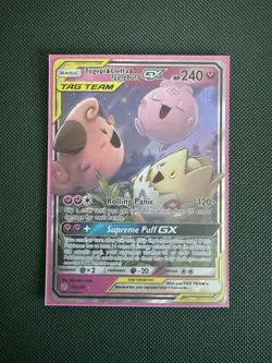 Togepi & Cleffa & Igglybuff GX 143/236 Cosmic Eclipse TAG TEAM Holo 2019 - Image 1
