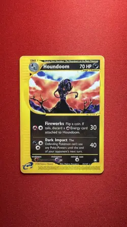 Houndoom 15/147 Aquapolis NON-HOLO Rare 2003 WOTC E-Reader Pokemon excellent - Image 1