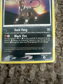 Houndoom 18/106 great encounters rare pokemon card non halo - Image 3
