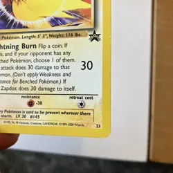 Zapdos 23 Promo Wizards Black Star Promos Pokemon Lightly Played - Image 4