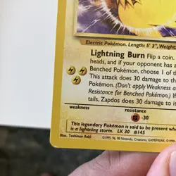 Zapdos 23 Promo Wizards Black Star Promos Pokemon Lightly Played - Image 5