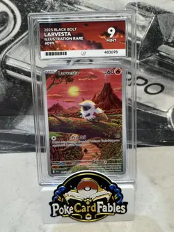 Pokemon TCG Larvesta Illustration Rare - Black Bolt - 099/086 ACE 9 Slab - Image 1