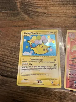 Vintage Pokemon Card Lot RR Flying Pikachu Secret Rare & Reverse Holo Charizard - Image 2