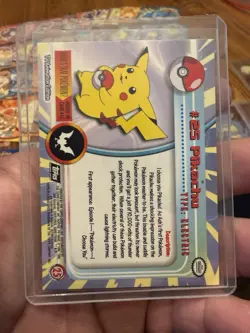 Vintage 1999 Topps Pokemon Card Lot Of 59 TV Animation Chrome Pikachu - Image 3