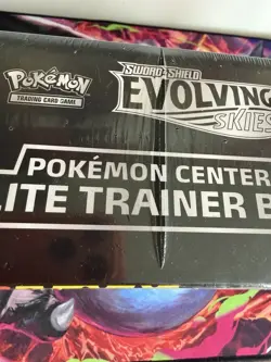 Pokemon Evolving Skies Pokemon Center Sealed Elite Trainer Box ETB Set With Rip - Image 2