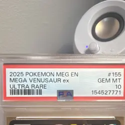 Pokemon TCG Mega Venusaur ex PSA 10 155/132 ME01 Ultra Rare Holo English 2025 - Image 2