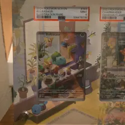PSA 9 Pokemon TCG Illustration Rare Bulbasaur, Charmander, Squirtle 3-Card Lot - Image 2