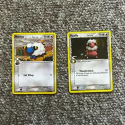 Pokemon TCG EX Delta Species Mareep 54/101 & Flaaffy 30/101 2 Card Lot - Image 1