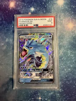 Pokemon TCG 2019 Hidden Fates Gyarados GX 16/68 Holo Ultra Rare PSA 9 EN - Image 1