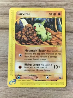 Larvitar #2 - 89/147 Aquapolis Set - Common Pokemon Card - Image 1