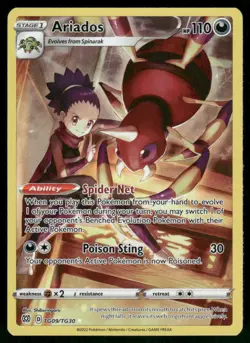 Ariados TG09/TG30 Ultra Rare Holo NM Pokemon SWSH09: Brilliant Stars Trainer Gal - Image 1