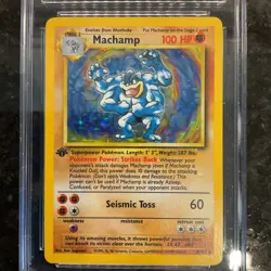 Pokemon 1st Edition Base Set Machamp 8/102 Holo CGC 6.5 NEAR MINT Vintage - Image 2