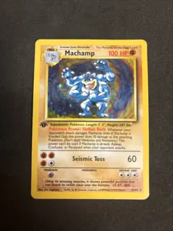Pokemon TCG Machamp Holo Rare 1st Edition Base Set 8/102 WOTC - Image 3