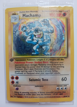 Machamp Pokemon Card SEALED 1st Edition Holo WOTC 8/102 Base Set Vintage 1999 - Image 1