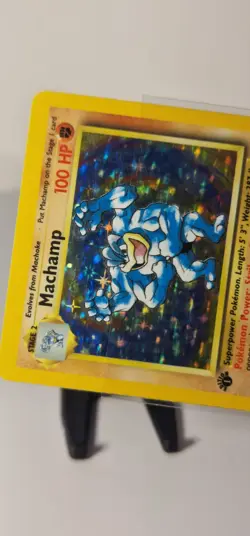 Pokemon Card Machamp 8/102 1st Edition 4th Print Holo Base Set 1999-2000 WOTC - Image 2