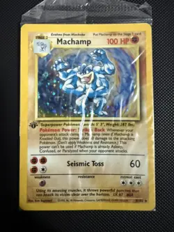 Sealed Machamp Holo - 1st Edition Base Set - 8/102 - Pokemon Card - Image 3