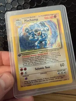 Pokemon TCG Machamp Holo Card Base Set 1st Edition 8/102 Mint - Image 3