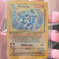Pokemon TCG Machamp Base Set 8/102 Holo 1st Edition Holo Rare - Image 1
