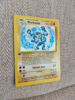 Pokemon TCG Machamp Holo 1st Edition Base Set #8/102 Holo Rare - Image 2