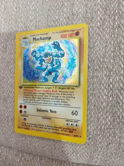 Pokemon TCG Machamp Holo 1st Edition Base Set #8/102 Holo Rare - Image 3