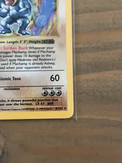 Pokemon Card TCG Machamp 1st EDITION Holo Rare Shadowless Base Set 8/102 LP - Image 4