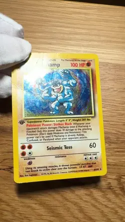 Pokemon TCG Machamp Holo Rare 1st Edition Base Set 8/102 - Image 2