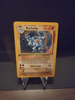 Pokemon TCG Machamp Base Set 8/102 Holo 1st Edition Holo Rare - Image 1