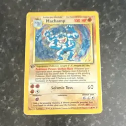 Pokemon TCG Machamp 8/102 Base Set Holo 1st Edition English 1999 100 HP - Image 1