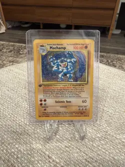 1999 Pokemon Machamp 1st Edition Holo #8/102 – Base Set - Image 1