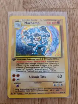 Pokemon TCG Machamp Holo 1st Edition Base Set 8/102 Moderately Played - Image 3