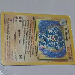 Pokemon TCG Machamp Holo Card Base Set 1st Edition 8/102 - Image 1
