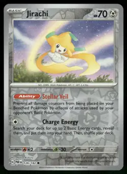 Jirachi 126/182 Common Reverse Holo NM Pokemon SV04: Paradox Rift - Image 1