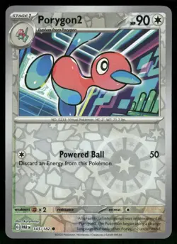 Porygon2 143/182 Common Reverse Holo NM Pokemon SV04: Paradox Rift - Image 1