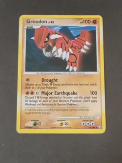Pokemon Card Groudon 29/146 D&P Legends Awakened Non-Holo Rare MP - Image 1